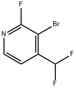 Pyridine, 3-bromo-4-(difluoromethyl)-2-fluoro- Struktur