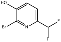 3-Pyridinol, 2-bromo-6-(difluoromethyl)- Struktur