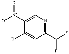 4-chloro-2-(difluoromethyl)-5-nitropyridine Struktur