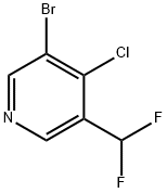 Pyridine, 3-bromo-4-chloro-5-(difluoromethyl)- Struktur