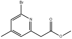 methyl 2-(6-bromo-4-methylpyridin-2-yl)acetate Struktur