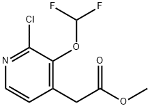 4-Pyridineacetic acid, 2-chloro-3-(difluoromethoxy)-, methyl ester Struktur