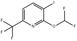 2-Difluoromethoxy-3-iodo-6-(trifluoromethyl)pyridine Struktur