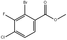 Benzoic acid, 2-bromo-4-chloro-3-fluoro-, methyl ester Struktur