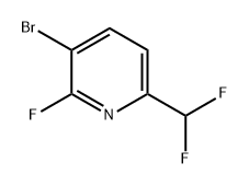 Pyridine, 3-bromo-6-(difluoromethyl)-2-fluoro- Struktur