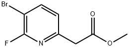 methyl 2-(5-bromo-6-fluoropyridin-2-yl)acetate Struktur