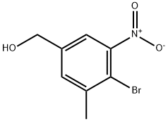 (4-Bromo-3-methyl-5-nitro-phenyl)-methanol Struktur