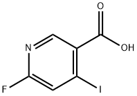 3-Pyridinecarboxylic acid, 6-fluoro-4-iodo- Struktur