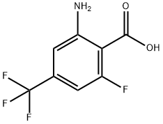 2-Amino-6-fluoro-4-(trifluoromethyl)benzoic acid Struktur