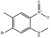 Benzenamine, 5-bromo-N,4-dimethyl-2-nitro- Struktur