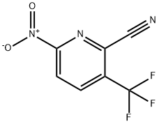 2-Pyridinecarbonitrile, 6-nitro-3-(trifluoromethyl)- Struktur