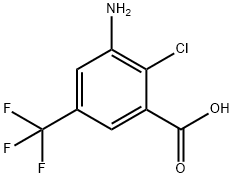 3-Amino-2-chloro-5-trifluoromethyl-benzoic acid Struktur