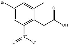 2-(4-bromo-2-methyl-6-nitrophenyl)acetic acid Struktur