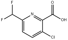 2-Pyridinecarboxylic acid, 3-chloro-6-(difluoromethyl)- Struktur