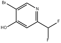 4-Pyridinol, 5-bromo-2-(difluoromethyl)- Struktur