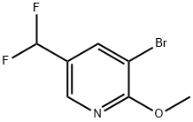 Pyridine, 3-bromo-5-(difluoromethyl)-2-methoxy- Struktur