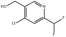 3-Pyridinemethanol, 4-chloro-6-(difluoromethyl)- Struktur