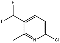 Pyridine, 6-chloro-3-(difluoromethyl)-2-methyl- Struktur