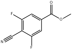 Benzoic acid, 4-cyano-3,5-difluoro-, methyl ester Struktur