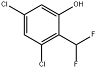 Phenol, 3,5-dichloro-2-(difluoromethyl)- Struktur