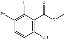 Benzoic acid, 3-bromo-2-fluoro-6-hydroxy-, methyl ester Struktur