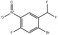 Benzene, 1-bromo-2-(difluoromethyl)-5-fluoro-4-nitro- Struktur