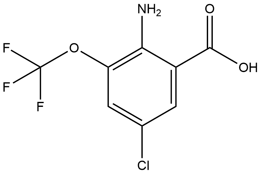 2-amino-5-chloro-3-(trifluoromethoxy)benzoic acid Struktur