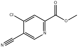 2-Pyridinecarboxylic acid, 4-chloro-5-cyano-, methyl ester Struktur