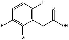 Benzeneacetic acid, 2-bromo-3,6-difluoro- Struktur