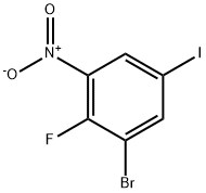 Benzene, 1-bromo-2-fluoro-5-iodo-3-nitro- Struktur