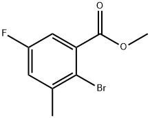 Methyl 2-bromo-5-fluoro-3-methylbenzoate Struktur