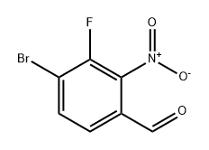 Benzaldehyde, 4-bromo-3-fluoro-2-nitro- Struktur