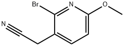 3-Pyridineacetonitrile, 2-bromo-6-methoxy- Struktur