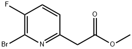 2-Pyridineacetic acid, 6-bromo-5-fluoro-, methyl ester Struktur