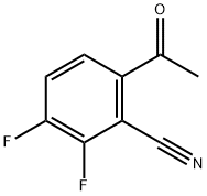 Benzonitrile, 6-acetyl-2,3-difluoro- Struktur