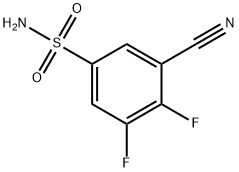 Benzenesulfonamide, 3-cyano-4,5-difluoro- Struktur