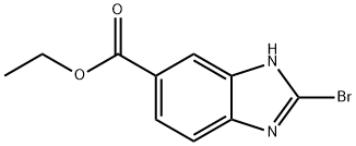 1H-Benzimidazole-6-carboxylic acid, 2-bromo-, ethyl ester Struktur