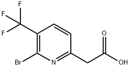 2-Pyridineacetic acid, 6-bromo-5-(trifluoromethyl)- Struktur