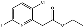 2-Pyridineacetic acid, 3-chloro-6-fluoro-, ethyl ester Struktur