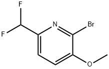 2-bromo-6-(difluoromethyl)-3-methoxypyridine Struktur