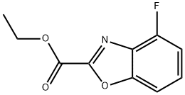 2-Benzoxazolecarboxylic acid, 4-fluoro-, ethyl ester Struktur