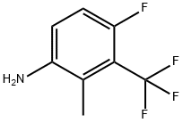 Benzenamine, 4-fluoro-2-methyl-3-(trifluoromethyl)- Struktur