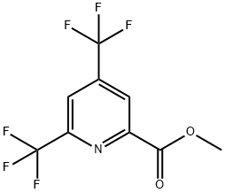 2-Pyridinecarboxylic acid, 4,6-bis(trifluoromethyl)-, methyl ester Struktur