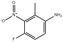 Benzenamine, 4-fluoro-2-methyl-3-nitro- Struktur