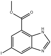 1H-Benzimidazole-7-carboxylic acid, 5-iodo-, methyl ester Struktur