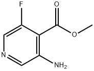 4-Pyridinecarboxylic acid, 3-amino-5-fluoro-, methyl ester Struktur