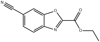 2-Benzoxazolecarboxylic acid, 6-cyano-, ethyl ester Struktur