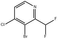 Pyridine, 3-bromo-4-chloro-2-(difluoromethyl)- Struktur