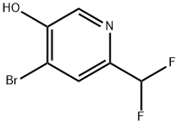 3-Pyridinol, 4-bromo-6-(difluoromethyl)- Struktur