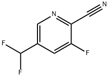 2-Pyridinecarbonitrile, 5-(difluoromethyl)-3-fluoro- Struktur